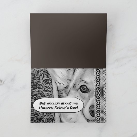 Grappige Vaderdag Corgi Kaart (Binnen)