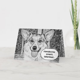 Grappige Vaderdag Corgi Kaart