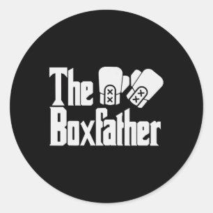 Grappige Vaderdag De Box-vader Boksen Boxer Vader Ronde Sticker