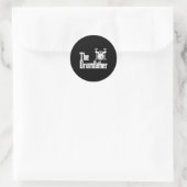 Grappige Vaderdag De Drum-vader Drummer Muzikant Ronde Sticker (Tas)