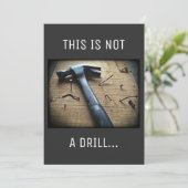 Grappige Vaderdag "Dit is geen boor" Vadergrap Kaart (Staand voorkant)