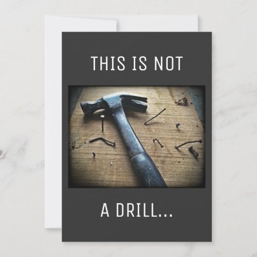 Grappige Vaderdag "Dit is geen oefening" Vadergrap Kaart (Voorkant)