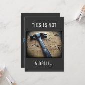 Grappige Vaderdag "Dit is geen oefening" Vadergrap Kaart (Voorkant / Achterkant in situ)