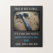 Grappige Vaderdag "Dit is geen Oefening" Vadergrap Legpuzzel (Verticaal)