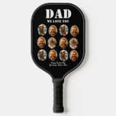 Grappige Vaderdag fotokollage met gezicht Pickleball Paddle (Voorkant)