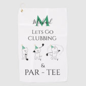 Grappige Vaderdag Golf Handdoek (Voorkant)