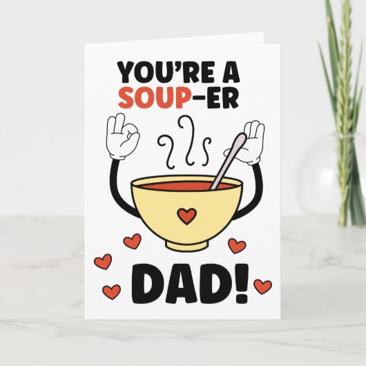 Grappige Vaderdag grap Papa grap Souper papa Feestdagen Kaart (Voorkant)