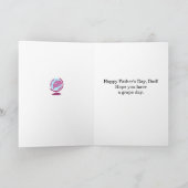 Grappige Vaderdag Grapest vader in de wereld woord Feestdagen Kaart (Binnen)