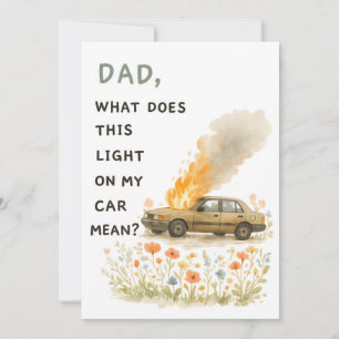 Grappige Vaderdag Grappige Papa Autopech Groet Bedankkaart