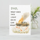 Grappige Vaderdag Grappige Papa Autopech Groet Bedankkaart (Staand voorkant)