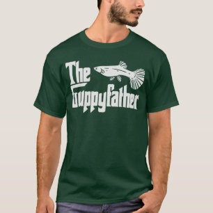 Grappige Vaderdag Guppy vader vis aquarium huisdie T-shirt