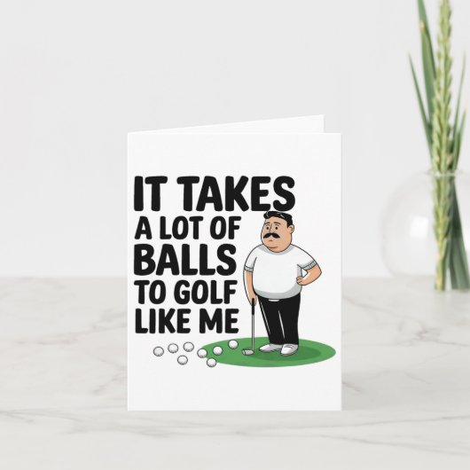 Grappige Vaderdag Het kost veel tijd om te golfen Kaart (Voorkant)