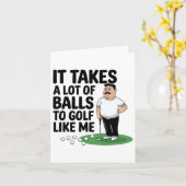 Grappige Vaderdag Het kost veel tijd om te golfen Kaart (Gele Bloem)