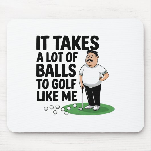 Grappige Vaderdag Het kost veel tijd om te golfen Muismat (Voorkant)