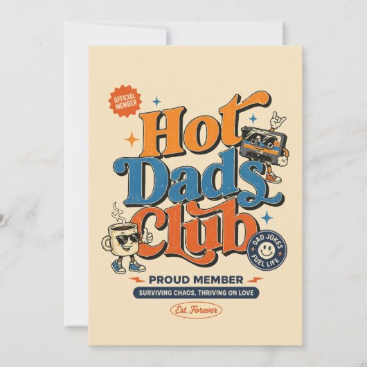 Grappige Vaderdag - Hot Dads Club Kaart (Voorkant)