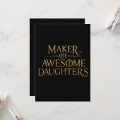 Grappige Vaderdag - Humor Cadeau Ontwerp Kaart (Voorkant / Achterkant in situ)