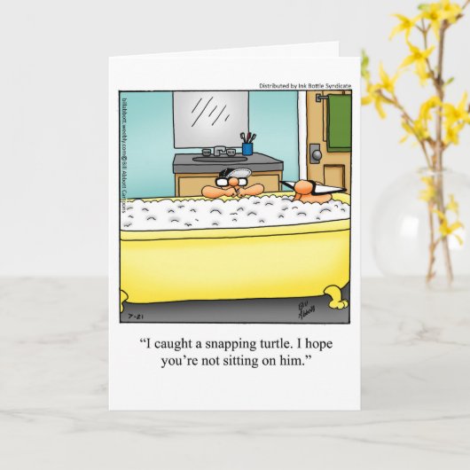 Grappige Vaderdag humor wenskaart Kaart (Gele Bloem)