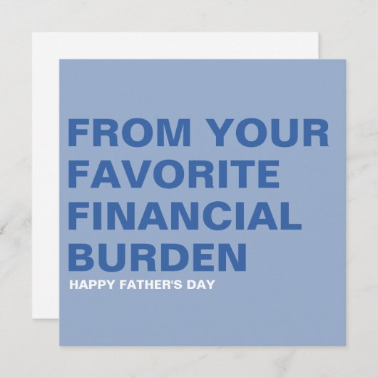 Grappige Vaderdag kaart (Voorkant / Achterkant)