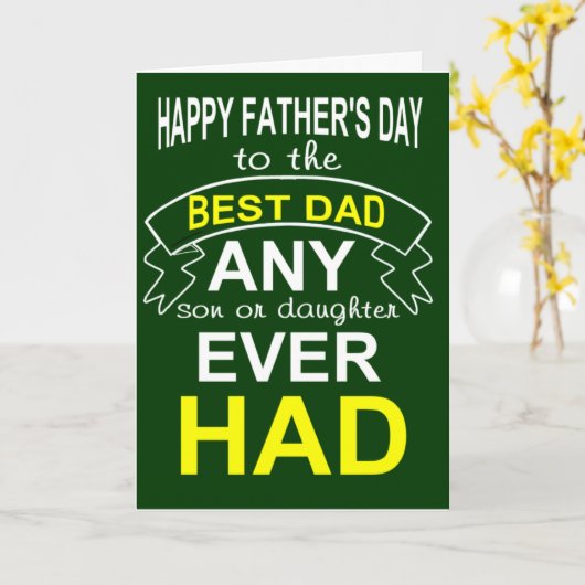 grappige vaderdag kaart (Gele Bloem)