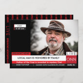 Grappige Vaderdag Kaart 🎉 Fake TV Nieuws (Voorkant / Achterkant)