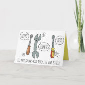 Grappige Vaderdag kaart foto scherpste gereedschap (Voorkant)