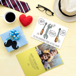 Grappige Vaderdag Kaart Foto Scherpste Tool Shed