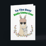 Grappige Vaderdag-Kaart Llama Dad Beste vader ooit Kaart<br><div class="desc">Leuke vaderdag-kaart of verjaardagskaart voor papa. Van gekke grappen tot serieuze romantische uitspraken, de MiKa Art Zazzle-winkel heeft voor elk wat wils. Canadees, Japans geschenken, sieraden, hoesjes voor elektronica, leuke knoppen, mok bekers, ornamenten, kaarten en posters….. Neem even de tijd en kijk om je heen. Je kunt zelfs iets vinden...</div>