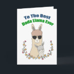 Grappige Vaderdag-Kaart Llama Dad Beste vader ooit Kaart<br><div class="desc">Leuke vaderdag-kaart of verjaardagskaart voor papa. Van gekke grappen tot serieuze romantische uitspraken, de MiKa Art Zazzle-winkel heeft voor elk wat wils. Canadees, Japans geschenken, sieraden, hoesjes voor elektronica, leuke knoppen, mok bekers, ornamenten, kaarten en posters….. Neem even de tijd en kijk om je heen. Je kunt zelfs iets vinden...</div>