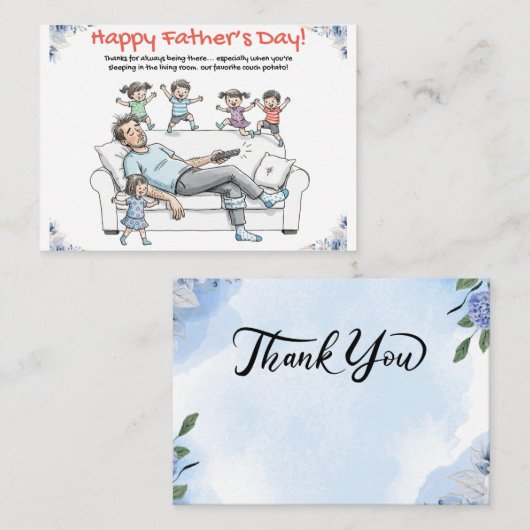 Grappige Vaderdag Kaart - Pap Humor Wenskaart Notitiekaartje (Voorkant / Achterkant)