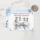 Grappige Vaderdag Kaart - Pap Humor Wenskaart Notitiekaartje (Voorkant / Achterkant in situ)