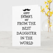 Grappige Vaderdag kaart van dochter (Gele Bloem)