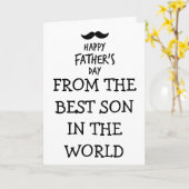 Grappige Vaderdag kaart van zoon (Gele Bloem)