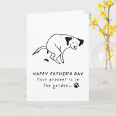 Grappige Vaderdag kaart voor honden | Cadeau in de (Gele Bloem)