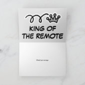 Grappige Vaderdag-kaart voor vader King of the Rem Kaart (Binnen)