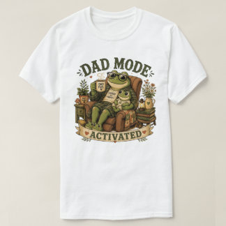 Grappige Vaderdag Kikker T-Shirt, Schattige Cottag T-shirt