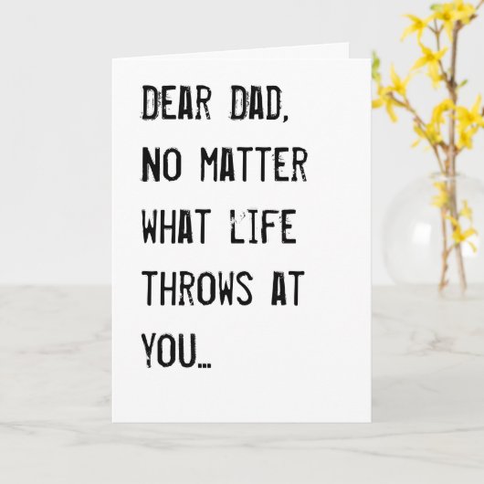 Grappige Vaderdag "Lelijke kinderen" Kaart (Gele Bloem)