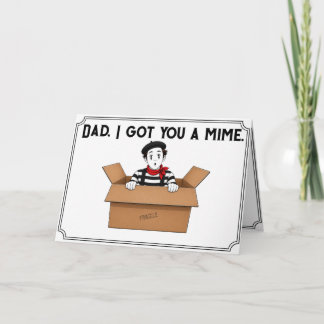 Grappige Vaderdag Mime-kaart Bedankkaart