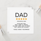 Grappige Vaderdag of papa Verjaardag Kaart (Voorkant / Achterkant in situ)