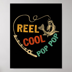 Grappige Vaderdag Oude Visspoel Cool Pop Opa Poster