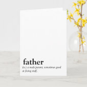 Grappige Vaderdag Pap Gift Joke Kaart (Gele Bloem)