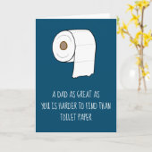 Grappige Vaderdag Papa houdt van toiletpapier cade Kaart (Gele Bloem)