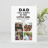 Grappige Vaderdag-papa | kleine meisje Feestdagenkaart (Staand voorkant)