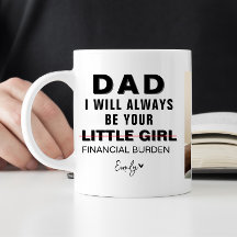 Grappige Vaderdag-papa | kleine meisje Mok