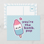 Grappige Vaderdag Popsicle Pun Briefkaart (Voorkant / Achterkant)