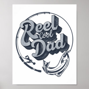 Grappige Vaderdag Reel Koele Papa Opa Grootvader V Poster