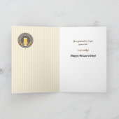 Grappige Vaderdag Retro Beer Label voor Dad in Law Kaart (Binnen)