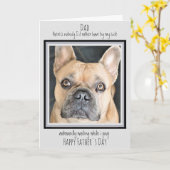 Grappige Vaderdag - Schattigee hond Pet Foto - Dog Kaart (Gele Bloem)