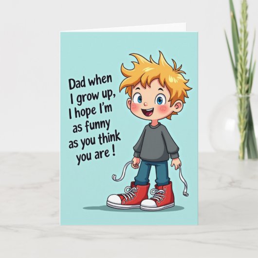 Grappige Vaderdag Schoenen Kaart (Voorkant)