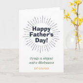 Grappige Vaderdag sociale afstand Kaart (Gele Bloem)