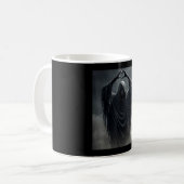 Grappige vaderdag spook hart handen eng gezicht koffiemok (Voorkant links)